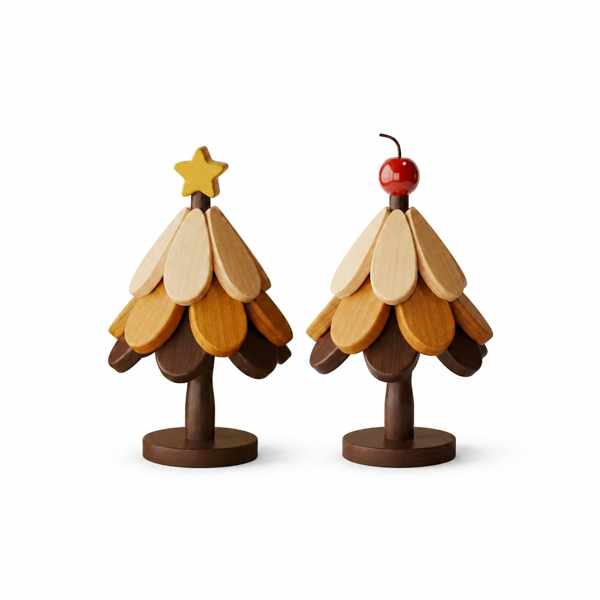 Transform Festive Decor into Trivets: ✨The Collapsible Wooden Tree Set🎄